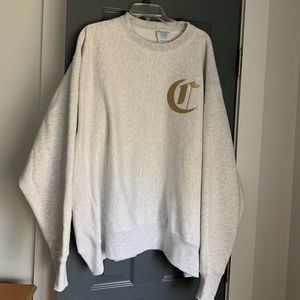 Men’s Reverse Weave Block Logo Crewneck
